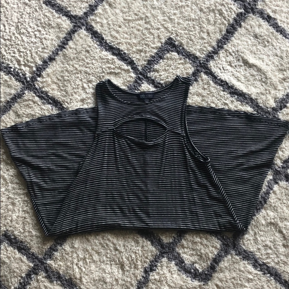 AE Black and White Striped Summer Dress